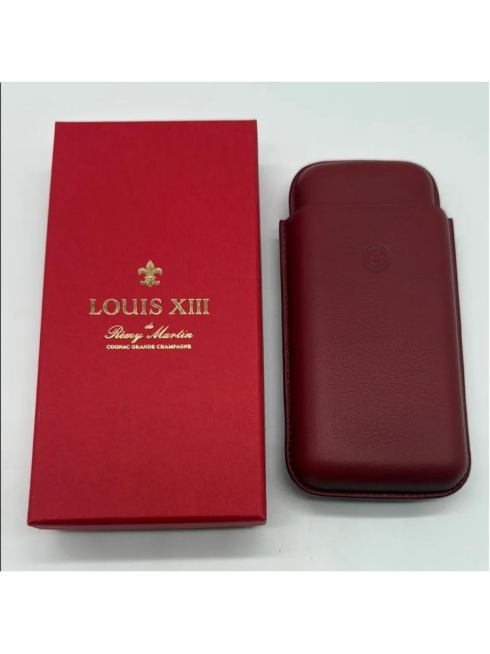 Remy Cointreau Louis XIII Red Leather Cigar Holder Case in Box Collector